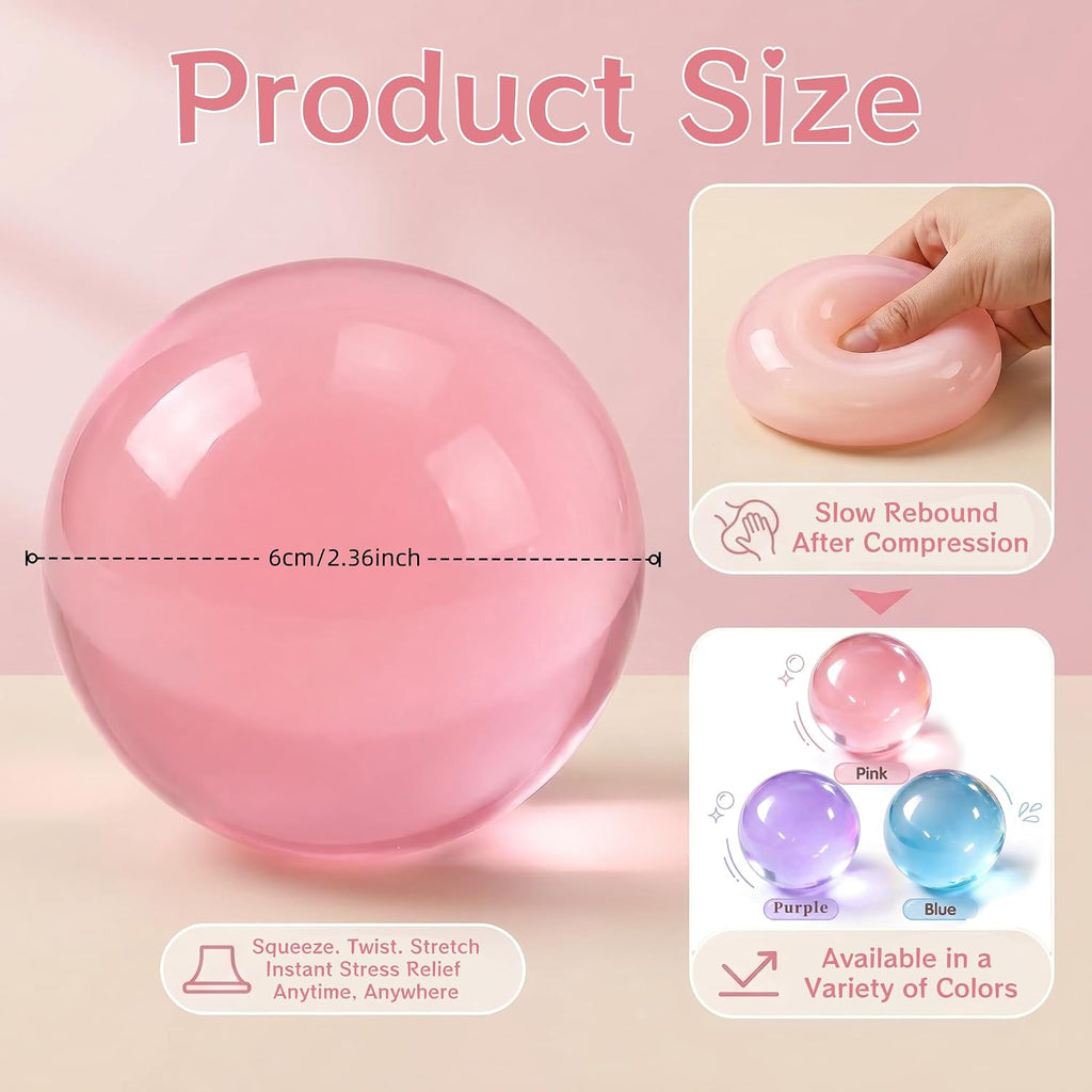 Coconut Oil Squishy Fidget Toys,Slow Rise Squeeze Toys for Stress Relief | Purple Coconut Oil Stress Ball,Slow Rising Squishy Toys,Squeezy Sensory Toys,Stress Anxiety Party Favors Gift for Adults Kids