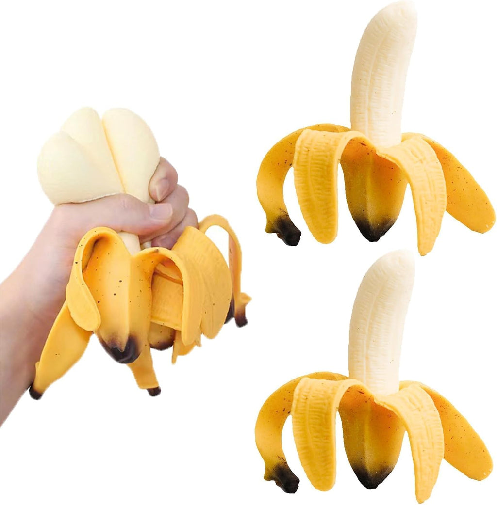 3-Pack Peeling Banana Squishy Toys – Stress Relief Party Favors