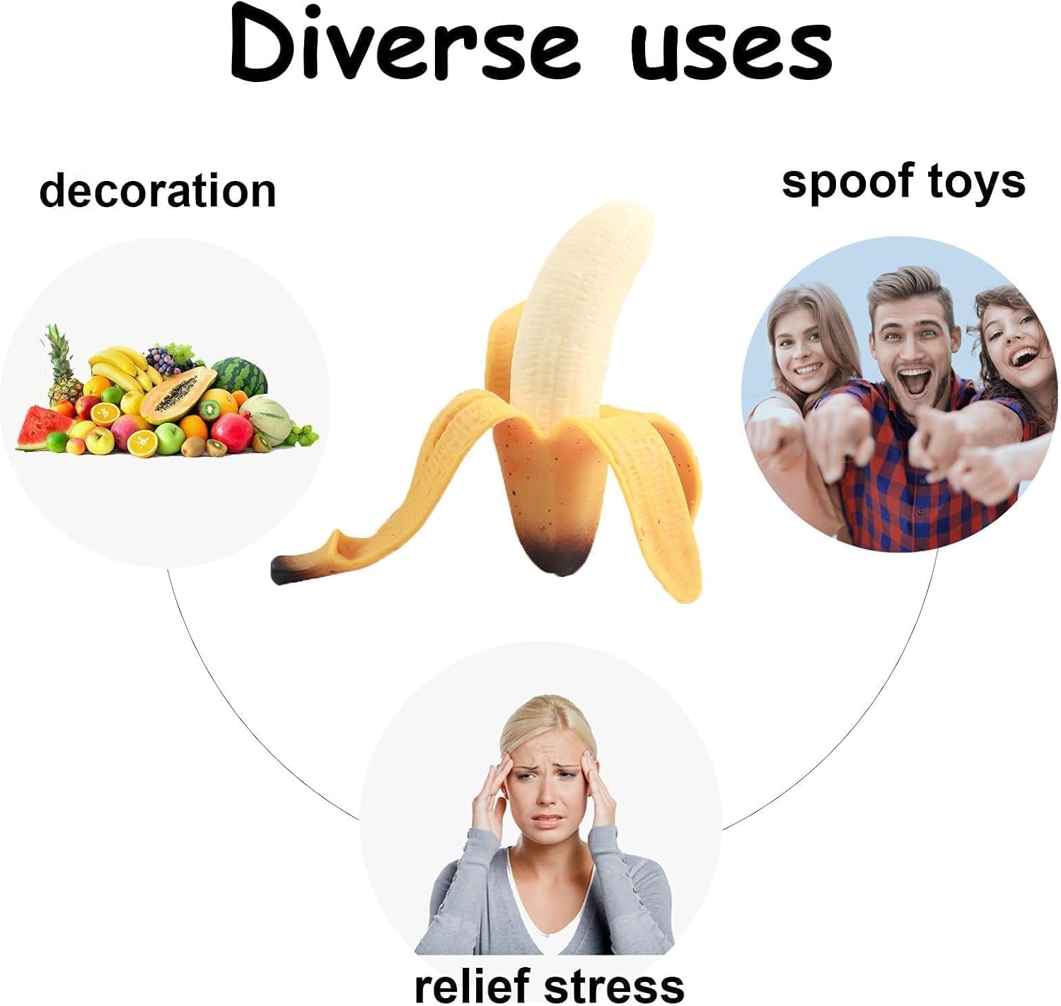 3-Pack Peeling Banana Squishy Toys – Stress Relief Party Favors