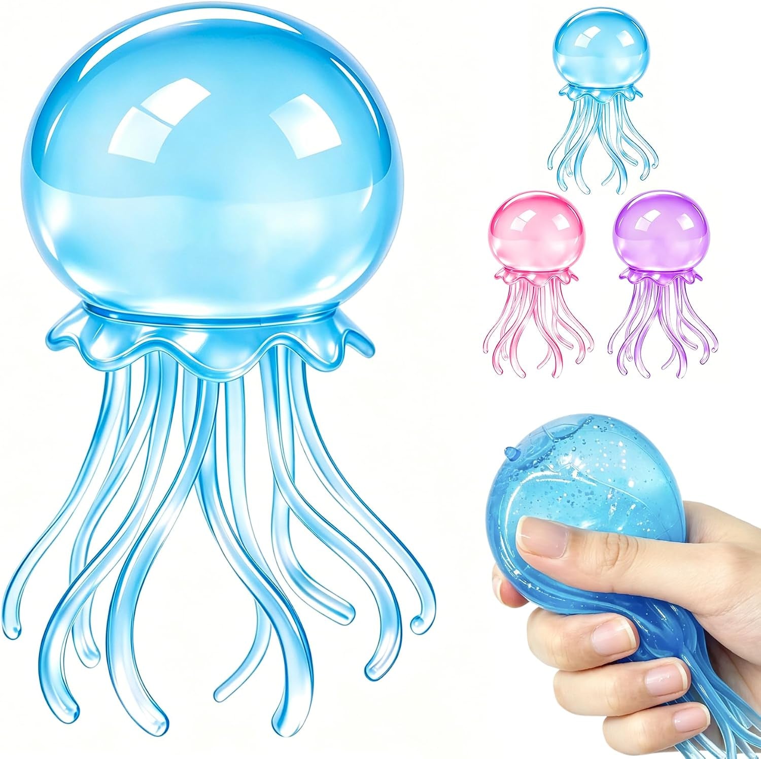 Pink Jellyfish Squishy Toy – Slow Rising Sensory Stress Toy