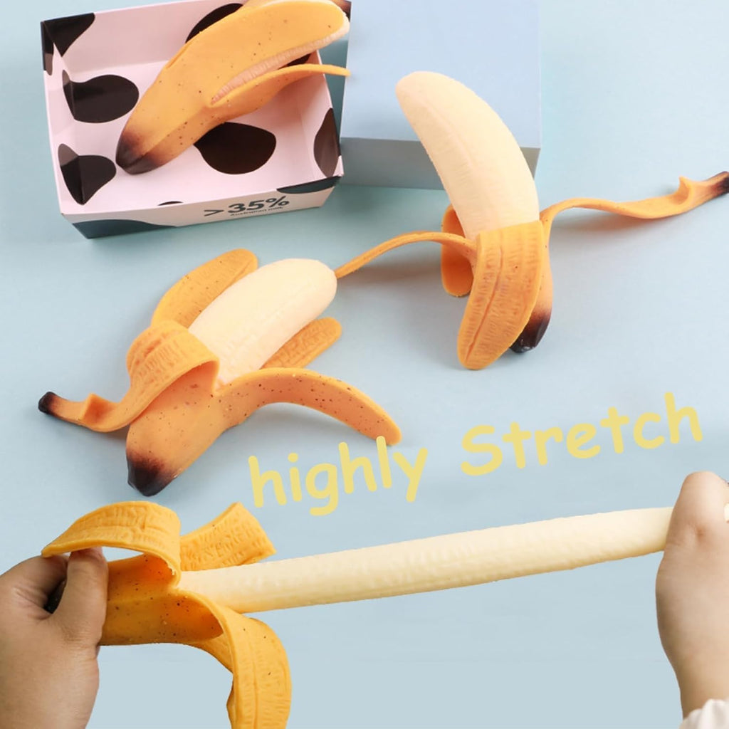 3-Pack Peeling Banana Squishy Toys – Stress Relief Party Favors