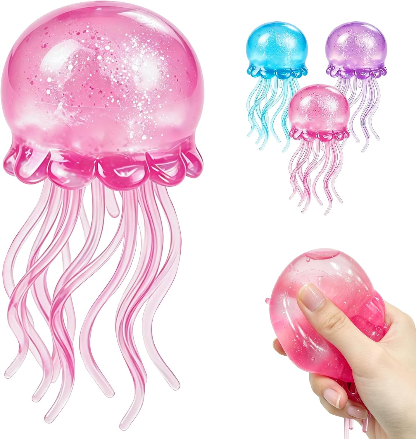 Pink Jellyfish Squishy Toy – Slow Rising Sensory Stress Toy
