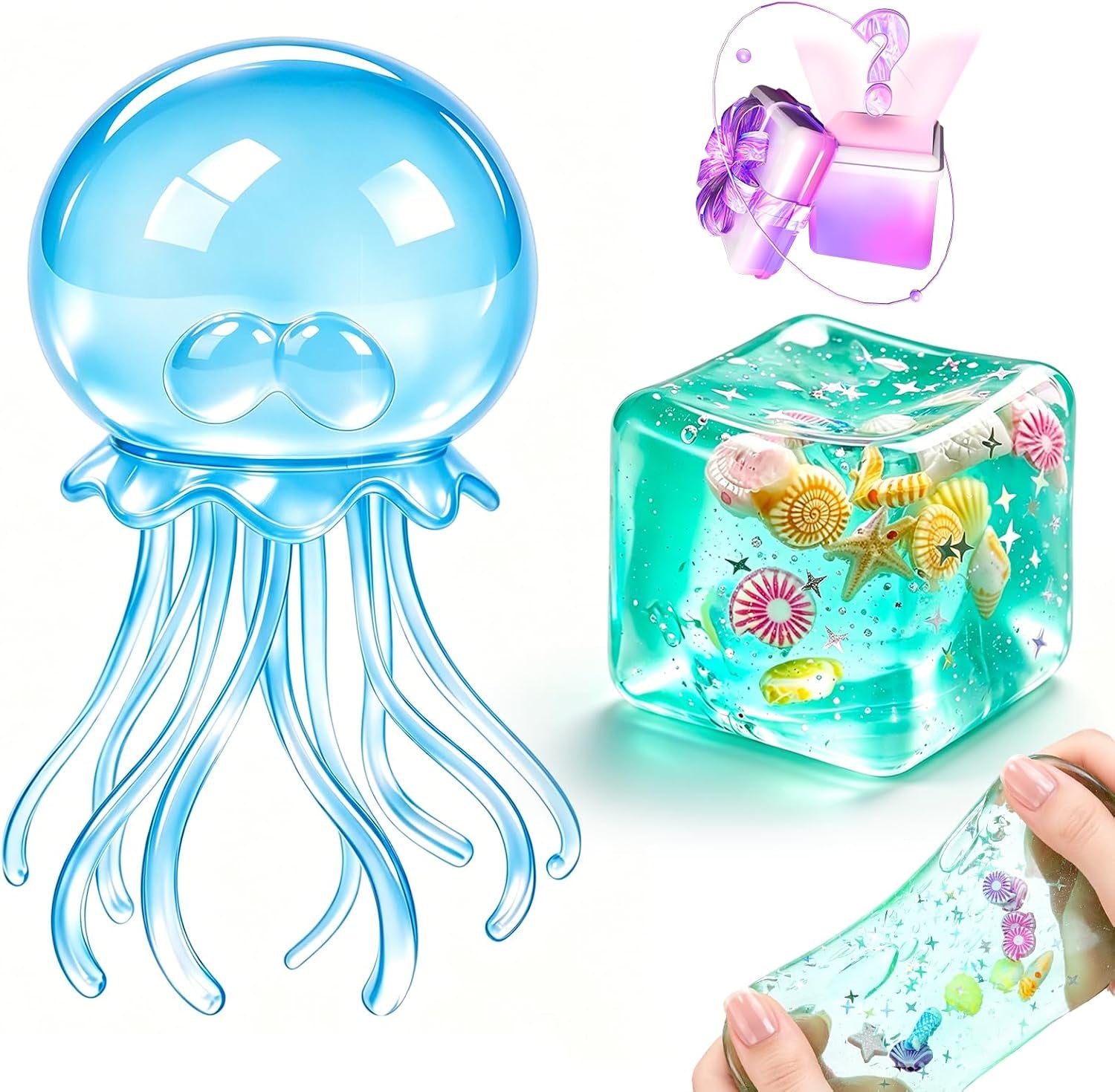 Pink Jellyfish Squishy Toy – Slow Rising Sensory Stress Toy