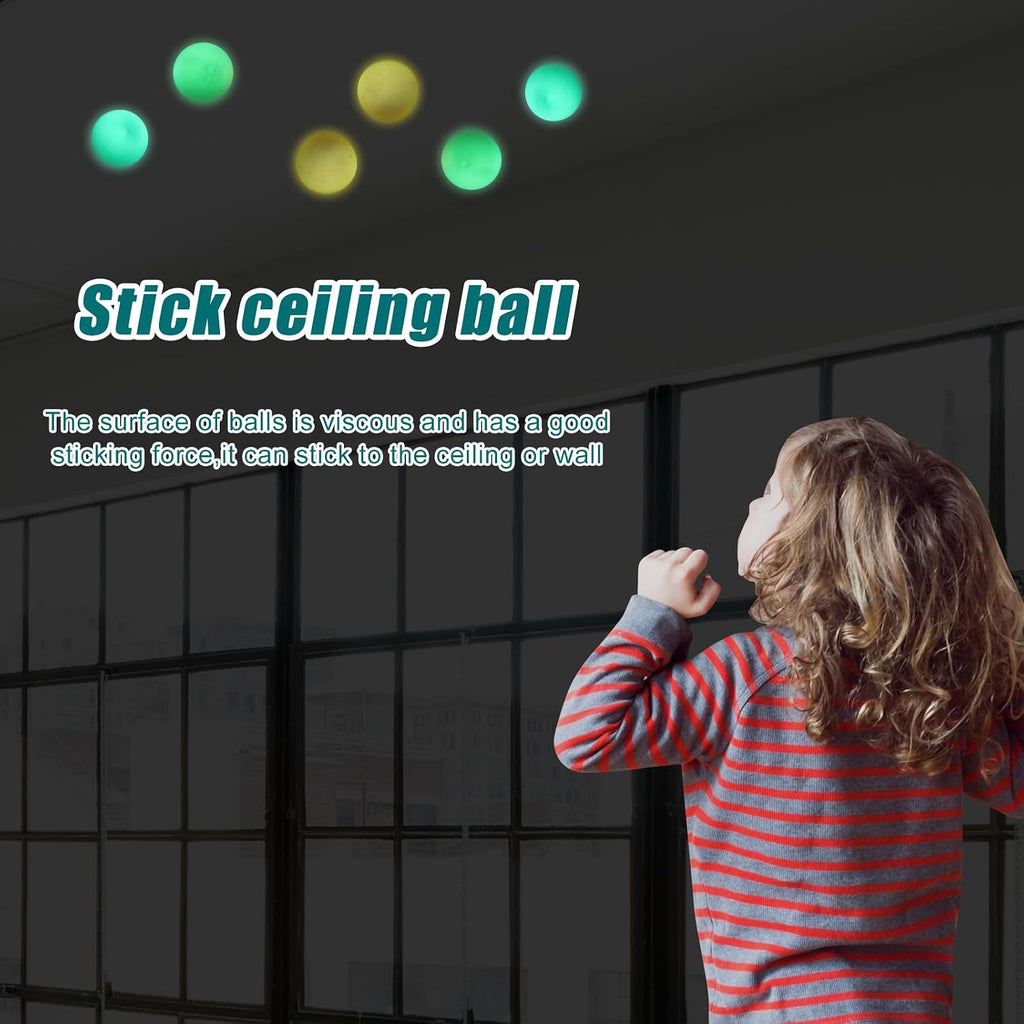 3-Pack Glow-in-the-Dark Sticky Dream Balls – Ceiling Fidget Toys