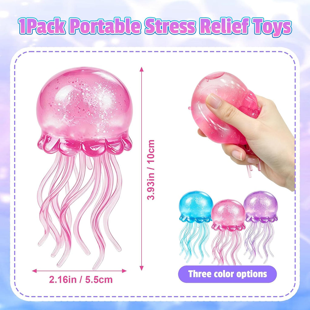 Pink Jellyfish Squishy Toy – Slow Rising Sensory Stress Toy