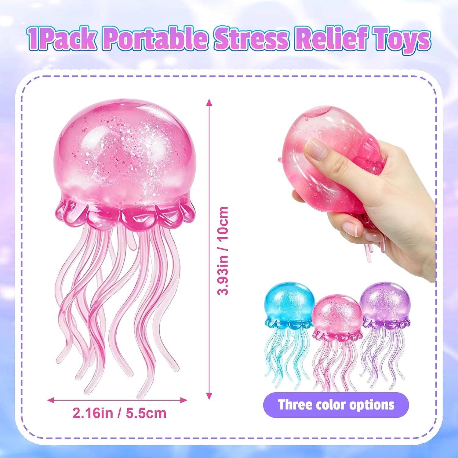 Pink Jellyfish Squishy Toy – Slow Rising Sensory Stress Toy