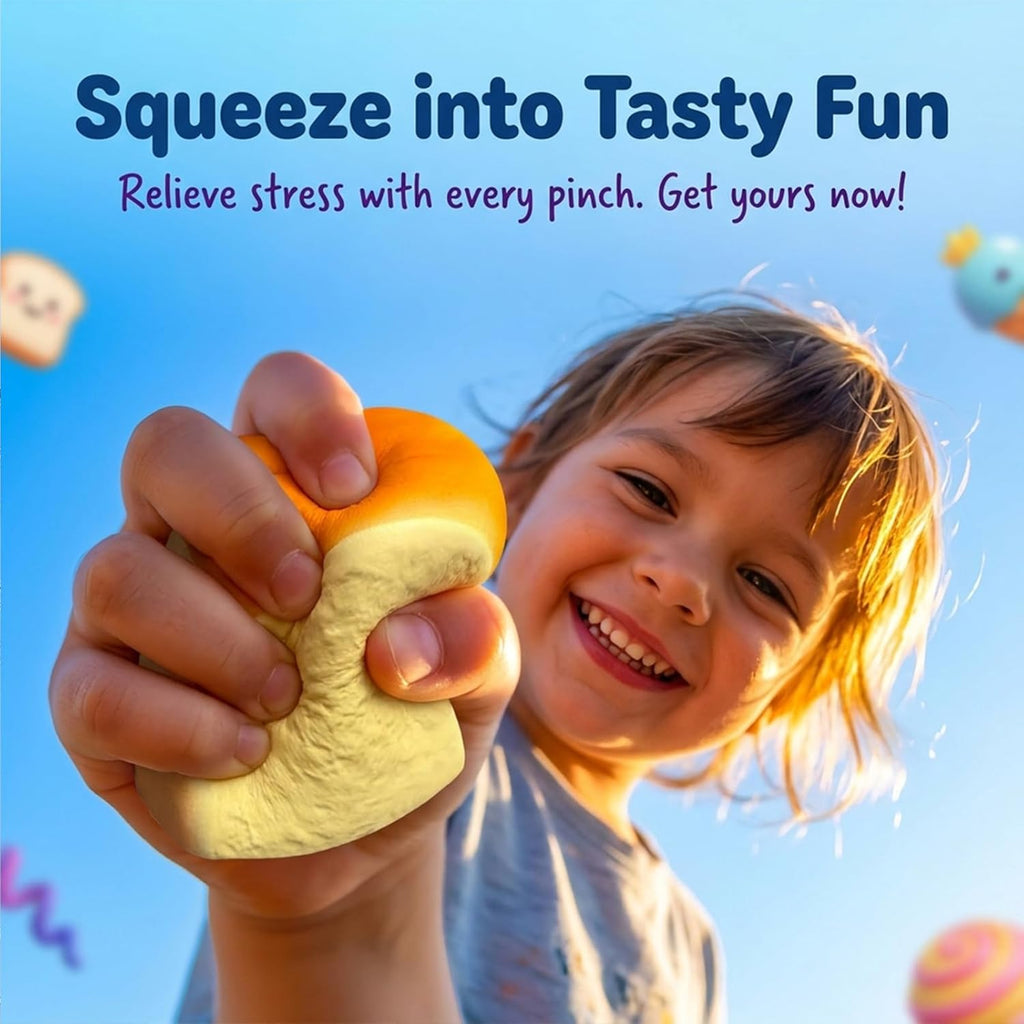 2-Pack Slow Rising Bread Squishy Toys with Gift Box