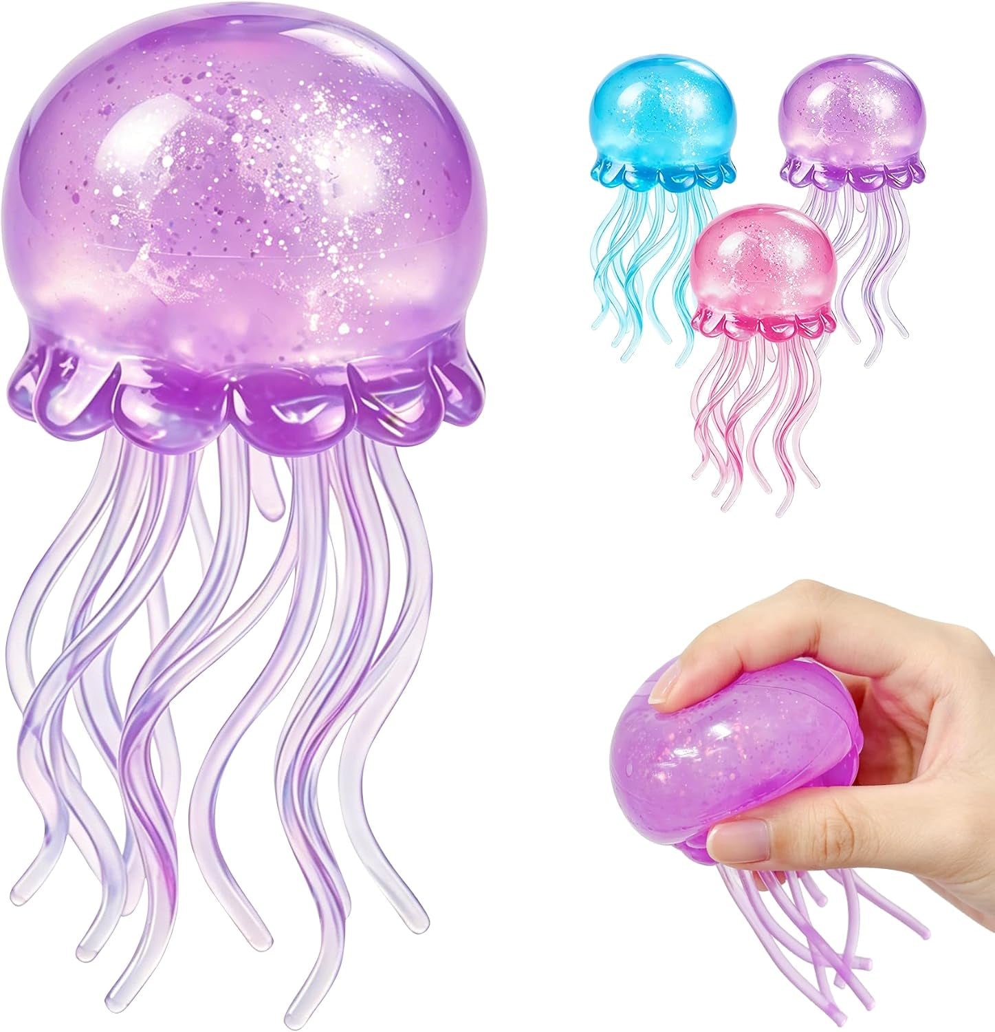Pink Jellyfish Squishy Toy – Slow Rising Sensory Stress Toy
